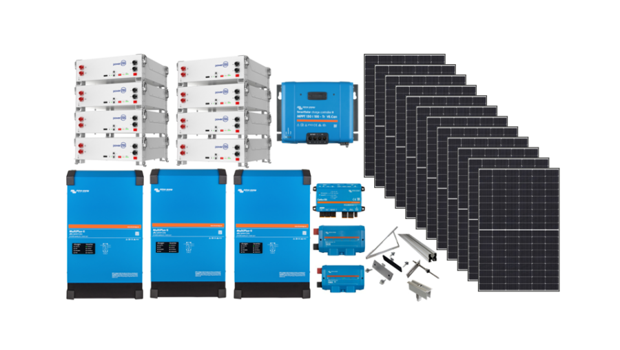 Τριφασικό αυτόνομο φωτοβολταϊκό πακέτο Max Solar Plus για εξοχικές κατοικίες