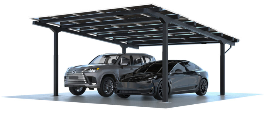 Goodwe double CarPort - Πάρκινγκ με φωτοβολταϊκά για 2 αυτοκίνητα